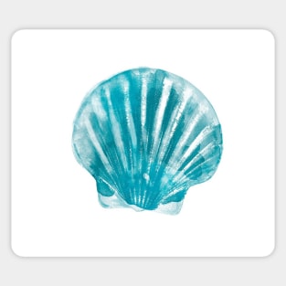 Aquamarine sea shell Sticker